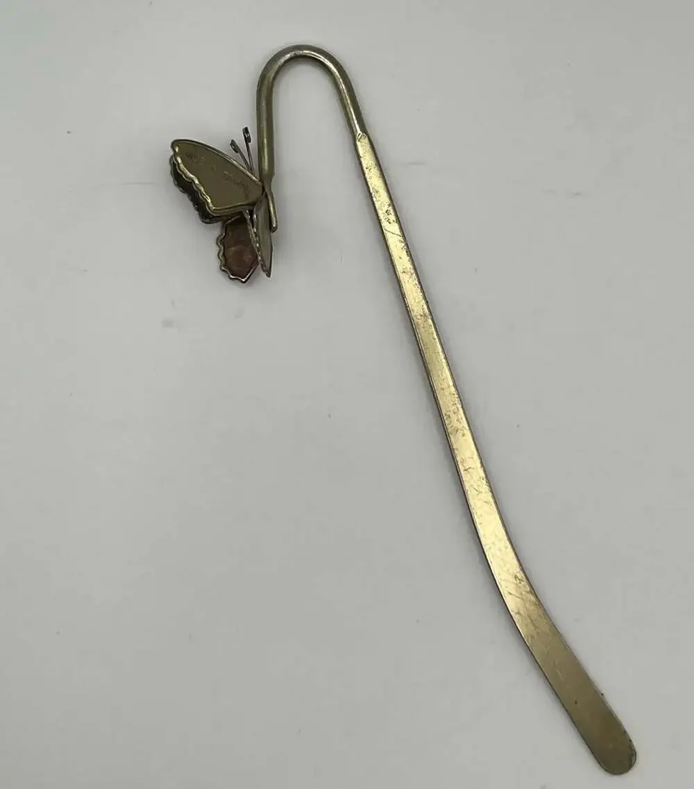 Vintage Metal Butterfly Bookmark Made in Taiwan (K)
